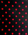 Black Red Small Polka Dot Print Poly Cotton Fabric - Fashion Fabrics Los Angeles 