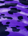Black Purple Cow Velboa Faux Fur - Fashion Fabrics Los Angeles 