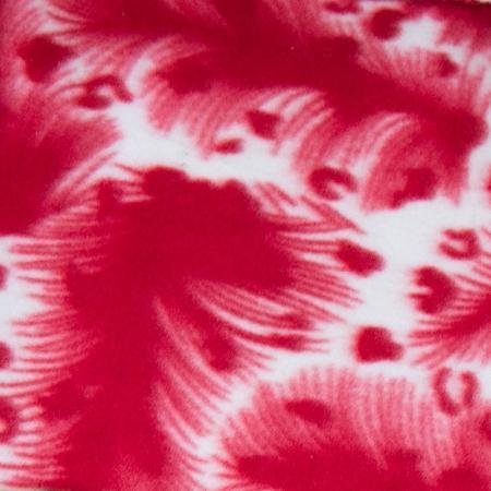 Hurricane Red Leopard Print Fleece Fabric - Fashion Fabrics Los Angeles 