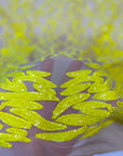 Yellow Lioness Stretch Sequins Lace Fabric