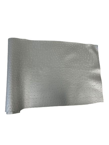 Silver Saratoga Ostrich Faux Leather Vinyl Fabric