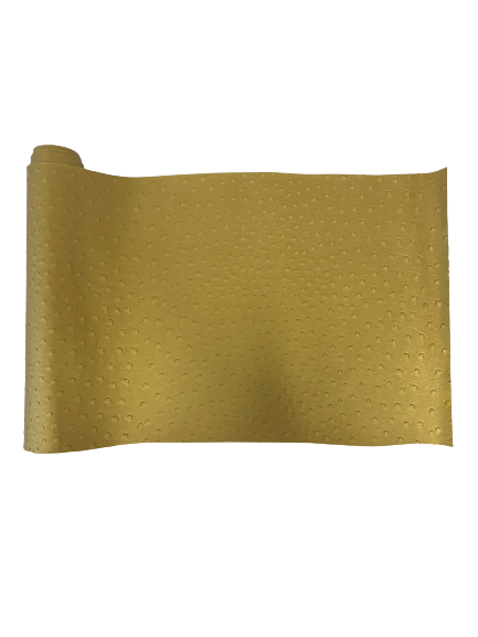 Gold Saratoga Ostrich Faux Leather Vinyl Fabric