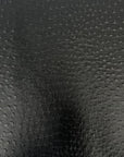 Tela de vinilo de piel sintética de avestruz negra Saratoga 