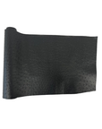 Black Saratoga Ostrich Faux Leather Vinyl Fabric