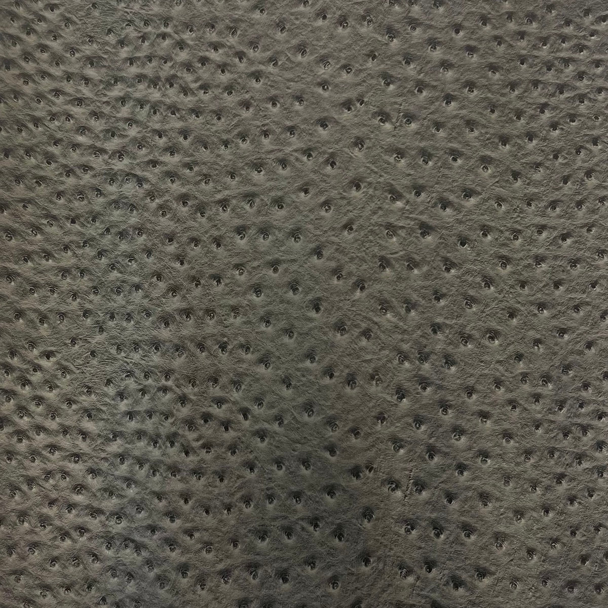 Tela de vinilo de cuero sintético de avestruz Saratoga gris carbón 