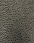 Tela de vinilo de cuero sintético de avestruz Saratoga gris carbón 