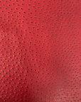 Tissu vinyle en simili cuir d'autruche Saratoga rouge rubis 