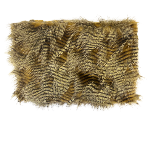 Brown Porcupine Feather Faux Fur Fabric