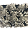 Black Porcupine Feather Faux Fur Fabric