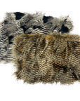 Brown Porcupine Feather Faux Fur Fabric