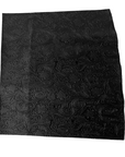 Black Western Floral PU Faux Leather Vinyl Fabric