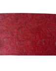 Tissu vinyle en similicuir PU floral occidental rouge