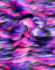Purple Multicolor Ysidro Long Pile Faux Fur Fabric