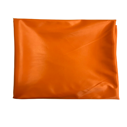 Tissu vinyle en similicuir extensible bidirectionnel orange 