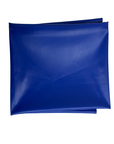 Tela de vinilo de cuero sintético elástico bidireccional azul real 