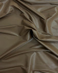 Tela de vinilo de cuero sintético elástico bidireccional marrón claro 