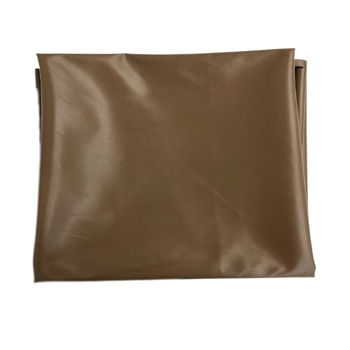 Tissu vinyle en simili cuir extensible dans les deux sens marron clair 