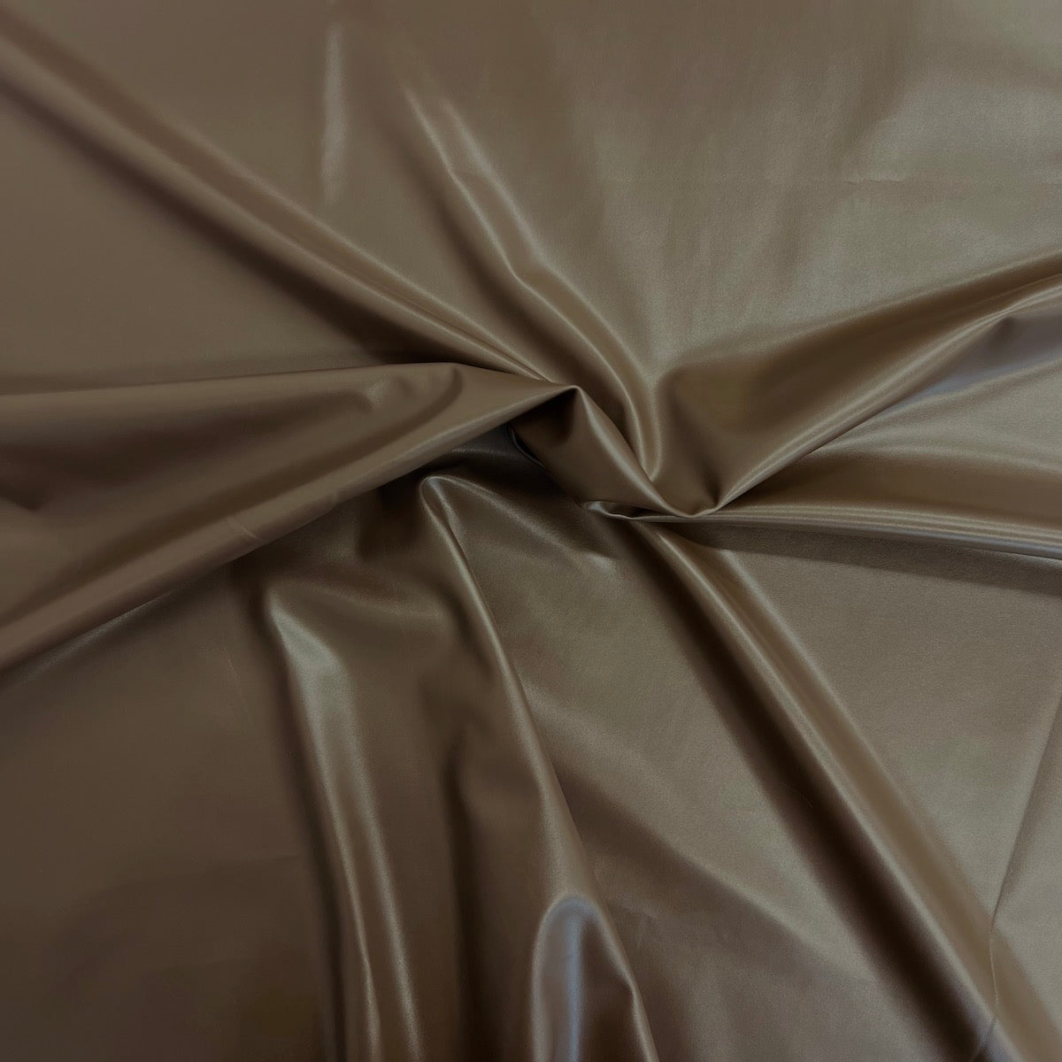 Dark Brown Two Way Stretch Faux Leather Vinyl Fabric