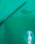 Tela de vinilo para ropa de imitación de charol verde