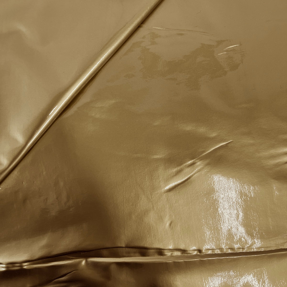 Gold Faux Patent Leather Apparel Vinyl Fabric