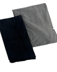 Tissu jersey extensible en faux suède gris anthracite