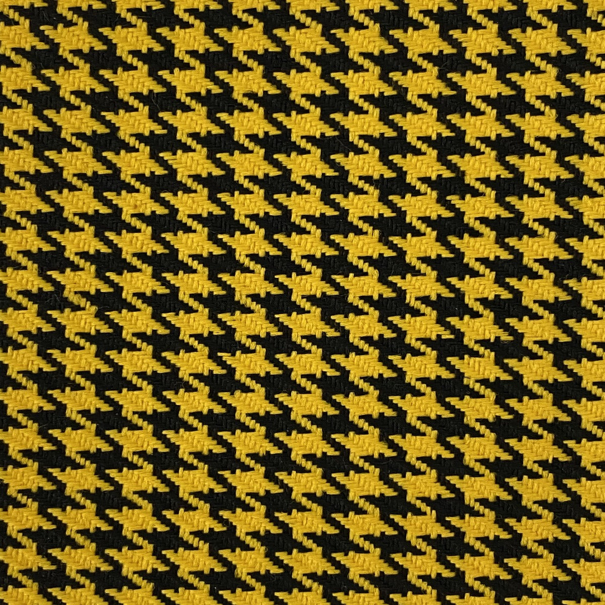Yellow Black Acrylic Houndstooth Fabric - Fashion Fabrics Los Angeles 