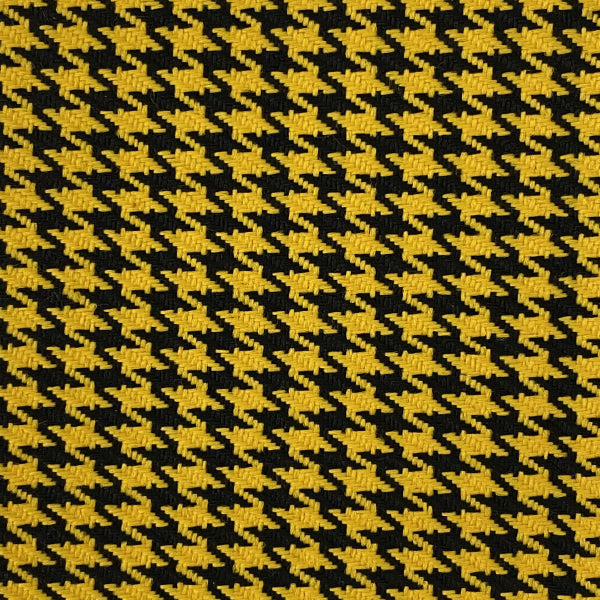 Yellow Black Acrylic Houndstooth Fabric - Fashion Fabrics Los Angeles 