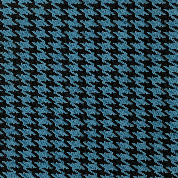 Blue Black Acrylic Houndstooth Fabric - Fashion Fabrics Los Angeles 