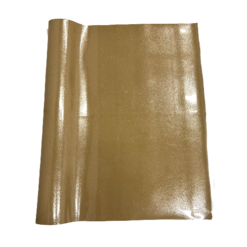 Tissu vinyle beige taupe à paillettes scintillantes