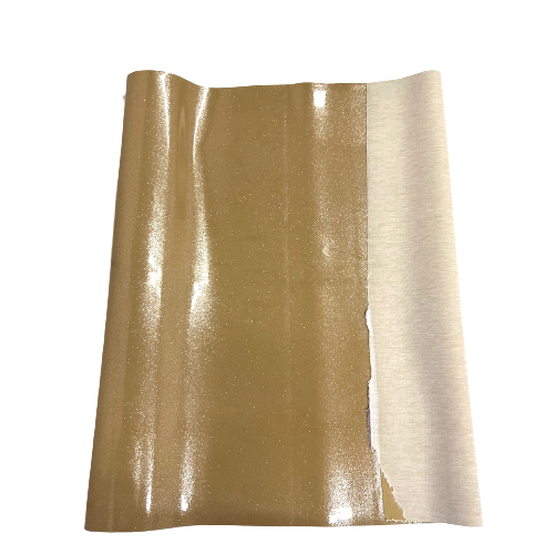 Tissu vinyle beige taupe à paillettes scintillantes