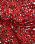 Red Bandanna Paisley Spandex Fabric - Fashion Fabrics Los Angeles 