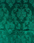 Tissu de draperie d'ameublement en velours gaufré damassé vert émeraude