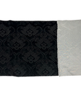 Tela para cortinas de tapicería de terciopelo en relieve damasco negro de realeza