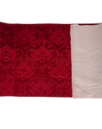 Tela para cortinas de tapicería de terciopelo en relieve Damasco rojo realeza