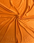 Orange Stretch Faux Suede Knit Fabric