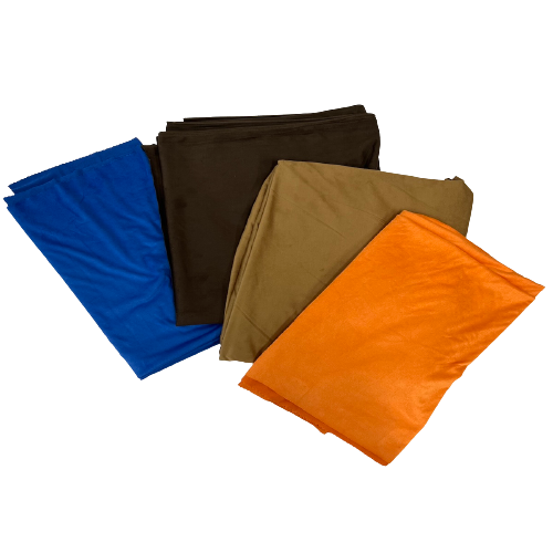 Tissu jersey extensible en faux suède orange