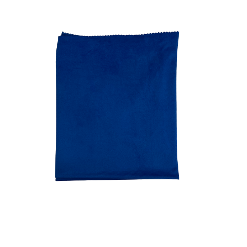 Tissu jersey extensible en faux suède bleu royal