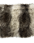 Black | White Striped Wolf Faux Fur Fabric