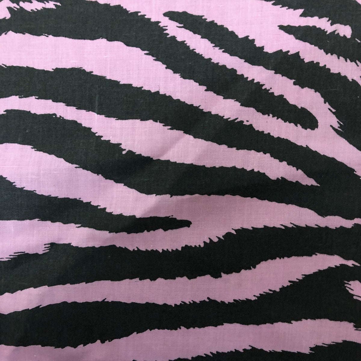 Pink Black Zebra Print Poly Cotton Fabric - Fashion Fabrics Los Angeles 