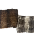 Brown | Caramel Striped Wolf Faux Fur Fabric