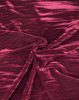 Maroon Red Crinkle Stretch Velvet Fabric - Fashion Fabrics Los Angeles 