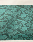 Green Piuma Snakeskin Vinyl Fabric - Fashion Fabrics Los Angeles 