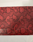 Red Piuma Snakeskin Vinyl Fabric - Fashion Fabrics Los Angeles 