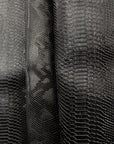 Black Faux Viper Sopythana Snake Skin Vinyl - Fashion Fabrics Los Angeles 