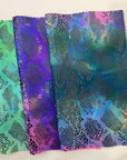 Pink Purple Anaconda Tie Dye Hologram Snakeskin Nylon Spandex Fabric - Fashion Fabrics Los Angeles 
