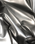 Silver Liquid Shiny Vinyl Spandex Fabric - Fashion Fabrics Los Angeles 