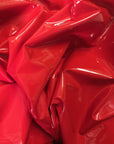 Red Liquid Shiny Vinyl Spandex Fabric - Fashion Fabrics Los Angeles 