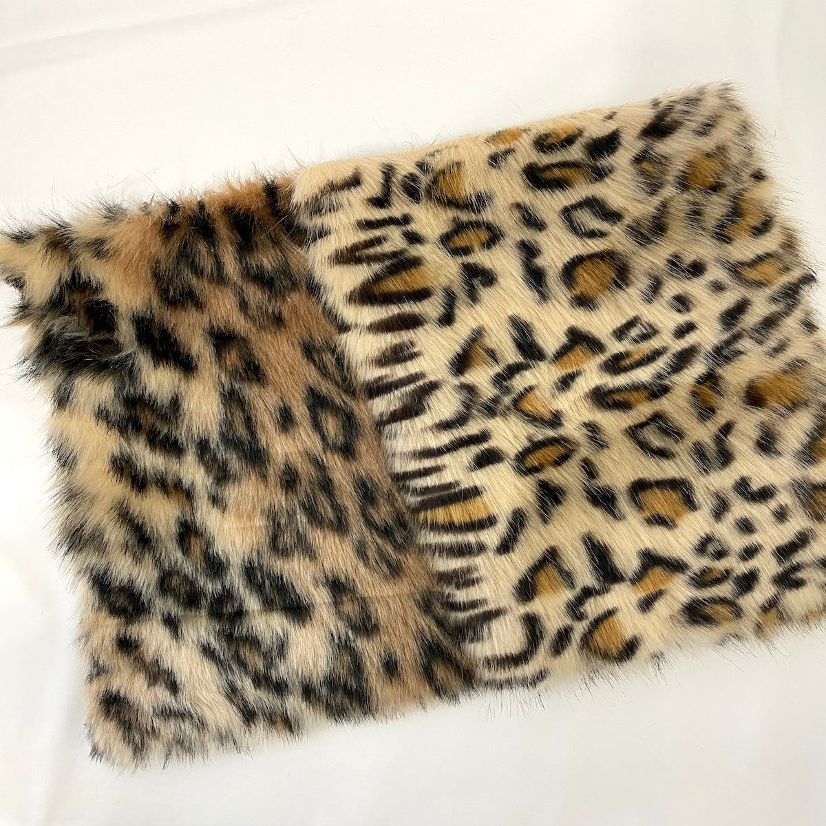 Gold Leopard Print Faux Fur Fabric - Fashion Fabrics Los Angeles 