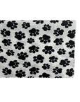 White Puppy Paw Print Print Poly Cotton Fabric