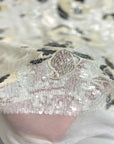White Giselle Multicolor Floral Sequins Fabric